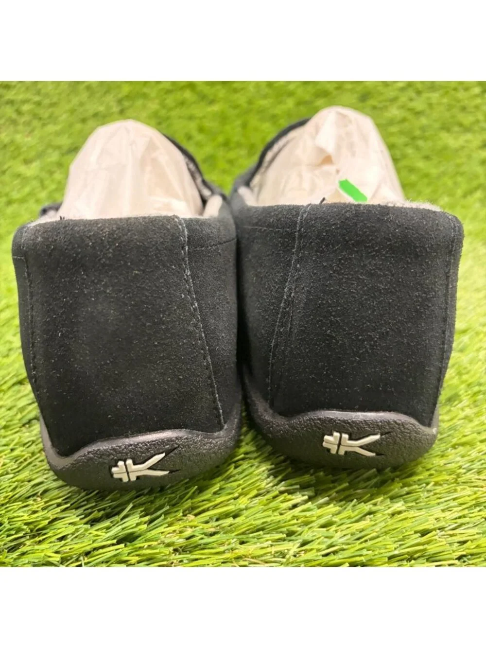 Kuru Loft Mens Size 9 Triple Black Casual Walking Suede Moccasin Slippers Shoes